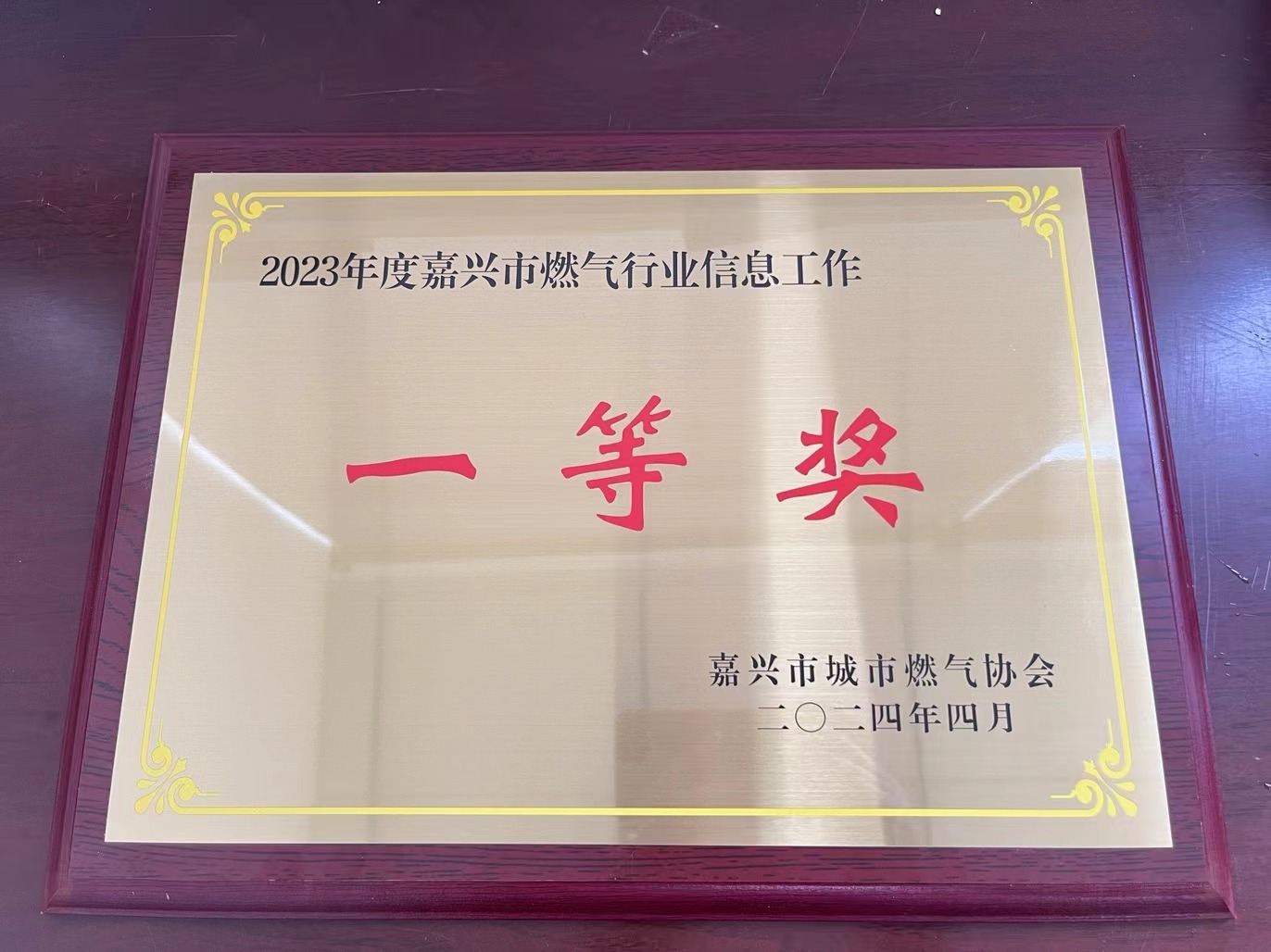 499.2023年度嘉興市燃?xì)庑袠I(yè)信息工作一等獎.jpg